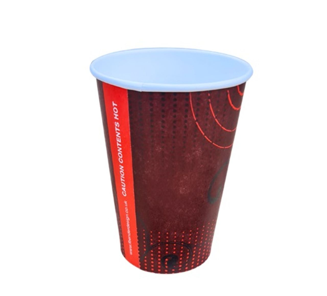 Pack x 50 Disposable Paper Coffee Cups 10oz 'Latina design'