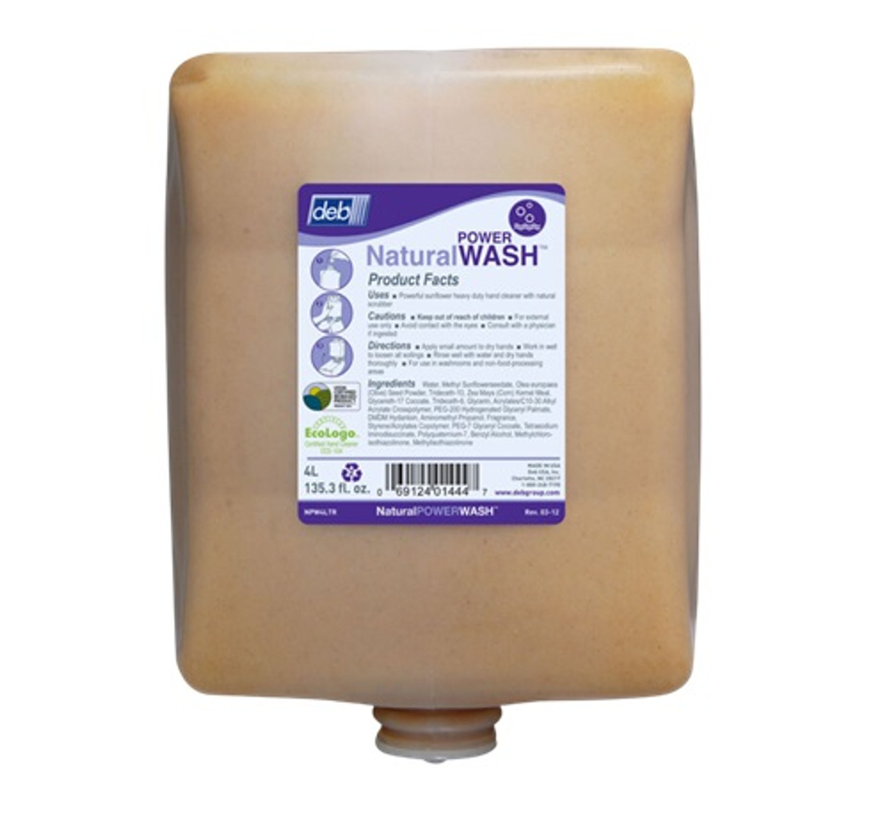 Deb Natural Power Wash, Hand Soap 4 litres