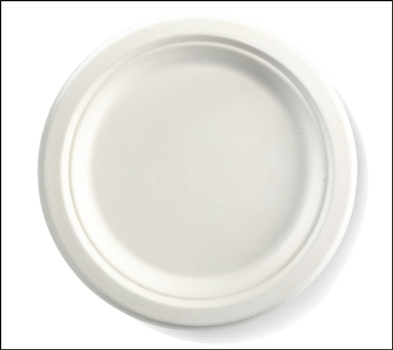 Pack x 50 -Round Paper Bagasse Plate 10″ ( 25cm ) with clear Dome Lid