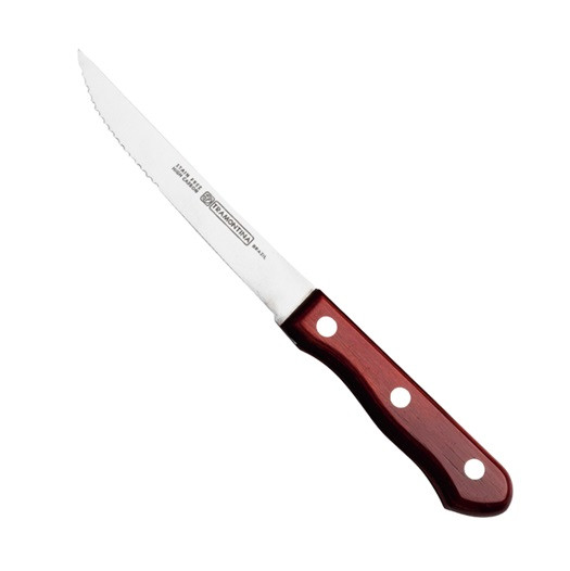 Tramontina  Poly-wood Red Wooden Handle Steak Knife 22cm Each
