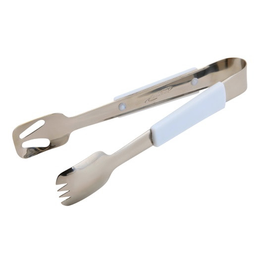 Genware Plastic Handle Buffet Tongs White