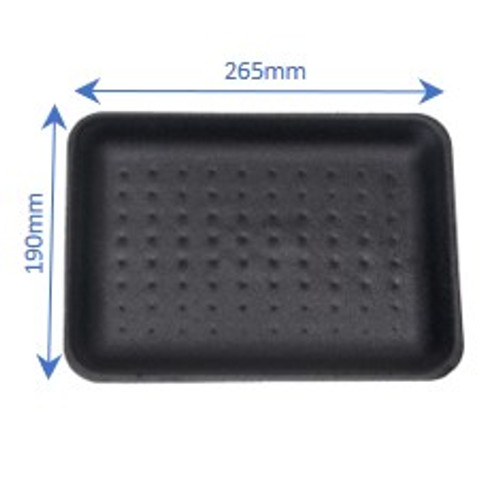 Pack x 500 D18 Black eps LINSTAR SOAKER trays (265 x 190 x 20mm)