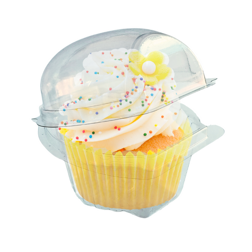 Pack x 100 Single Hinged Cup Cake Pods / Clams