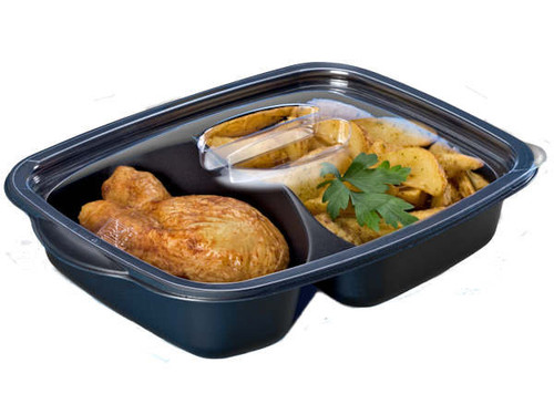 Large Casserole style 1,000ml 2 Compartment Microwavable base and lid