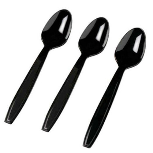 Quality Black Plastic Tea Spoons ( see qty options )