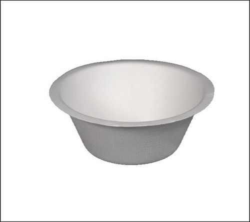 Pack x  50 x 8oz white Bagasse Disposable Bowl ( Dia 110mm Depth 45mm )