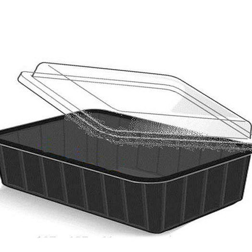 750ml Clear or Black microwavable container and lids