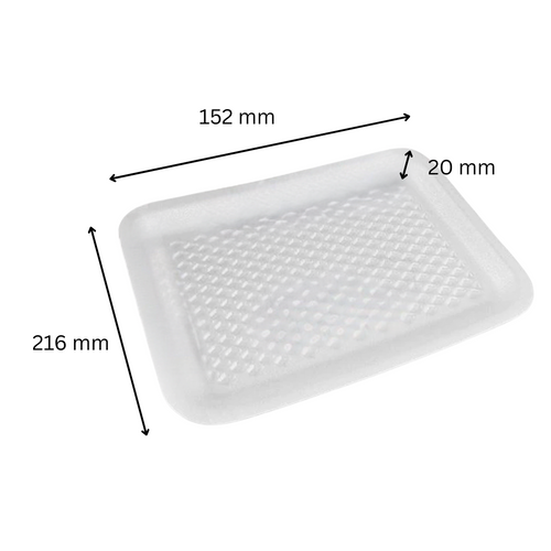 1,000 - M13 white trays ( 216 x 152 x 16mm )