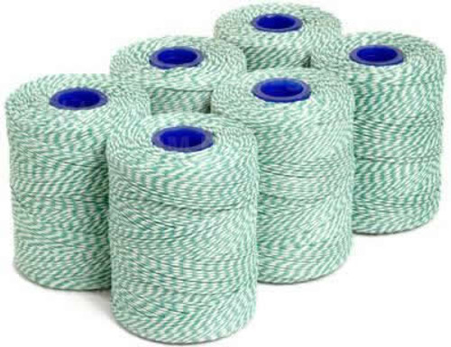 Roll 5'S rayon Green & white  butchers string