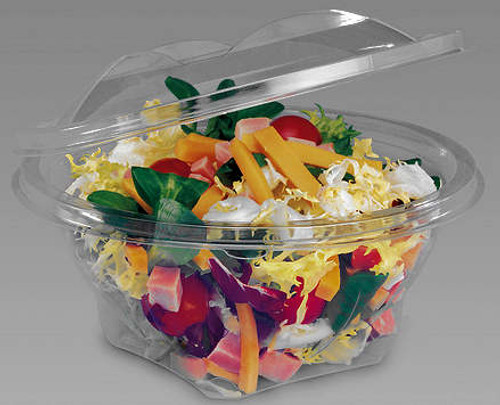 750ml Round Clear Hinged salad bowl