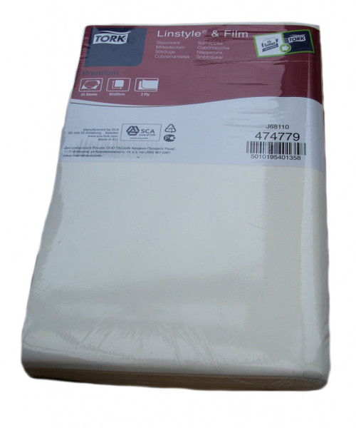 Pack x 10 Large 120 x 120cm Tork Linstyle® & Film White 2 ply wipe clean Slipcover