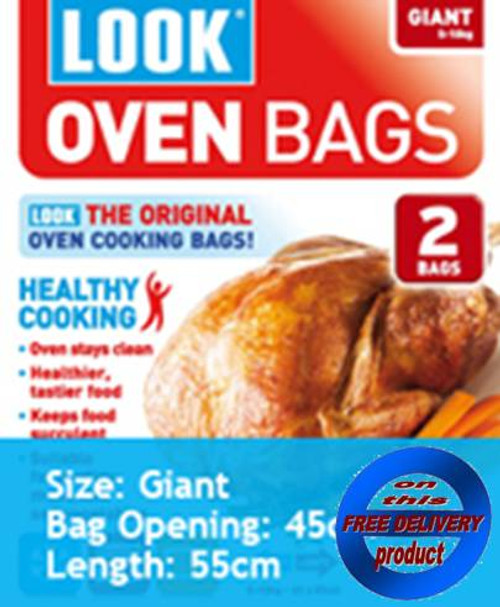 Pack x 2 Giant 45 x 55cm Oven Bags
