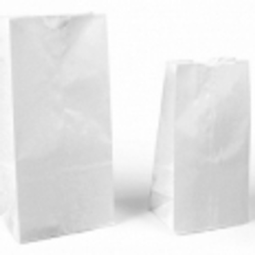 Pack x 1,000 1kg White Bleached Kraft Block Bottoms 4.25"x 6.5"x 8.5"