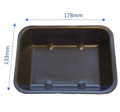 1,000 - ED2 Black Deep eps trays ( 178 x 133 x 35mm )