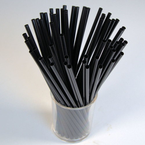 Pack x 100 96 x 5mm Black straws