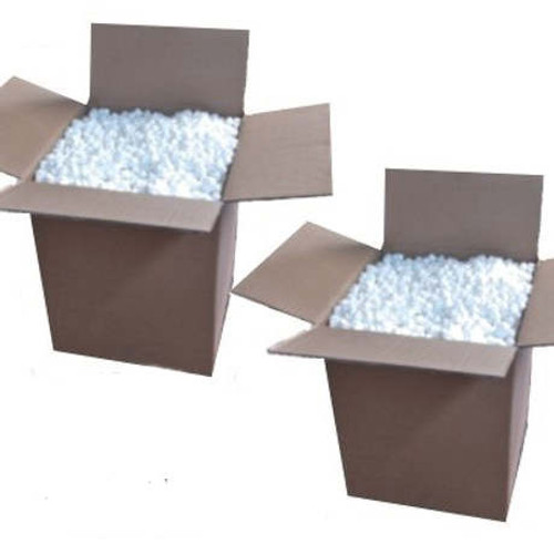 Pack x 15 cubic ft Loose Fill Polystyrene 'S' Shaped Chips ( Packed x 2 Large Tea chest boxes )