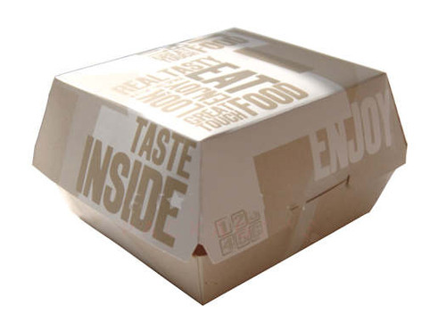 Cardboard Burger Box Printed Enjoy