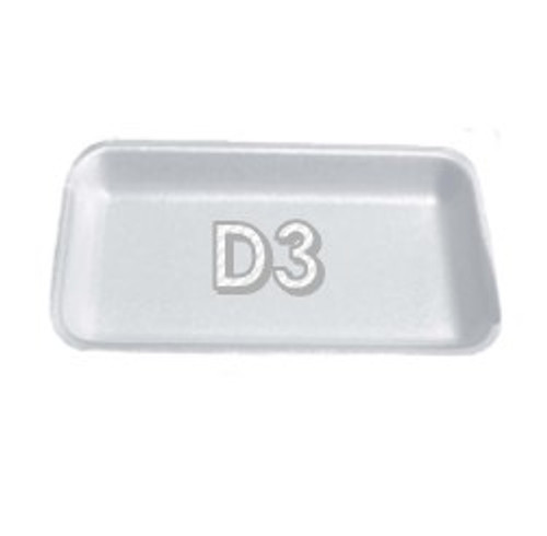 250 - D3 white Polystyrene  trays (222 x 133 x 20mm)