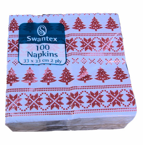 Case x 1,000 Christmas Napkins Swantex 33 x 33cm 2ply Christmas : Northern Lights: 