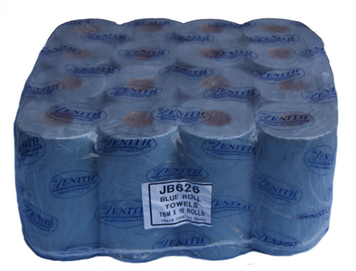 Case 16 rolls 76mt Blue Hand paper towels 200mm x 120mm