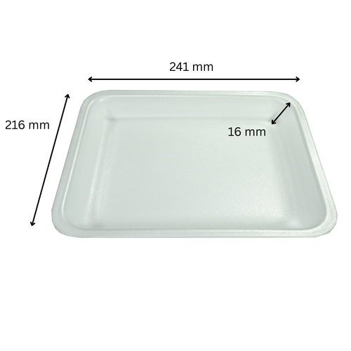 250 - M15 white eps trays ( 216 x 241 x 16mm )