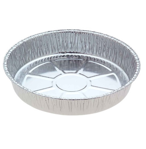 Pack x 50 9" Round Deep Foil flan cases