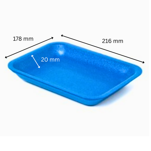 1,000 -D14 Blue eps Trays (216 x 178 x 20mm)