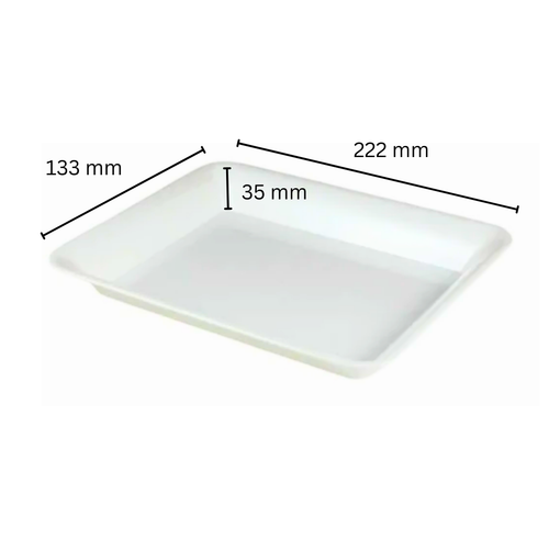 1,000 - ED3 White deep eps trays ( 222 x 133 x 35mm )