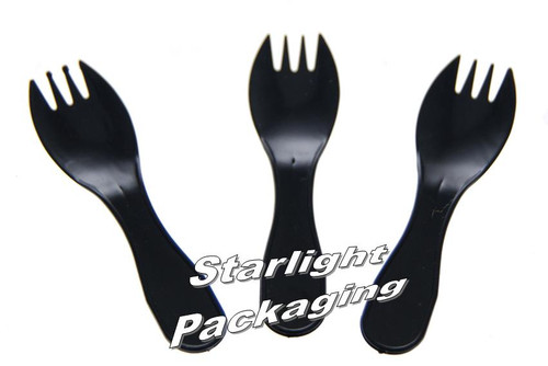 Black salad sporks pack of 50