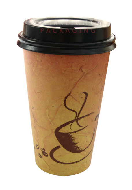16oz / 45cl Printed Paper Hot Cups with sip thro Lid