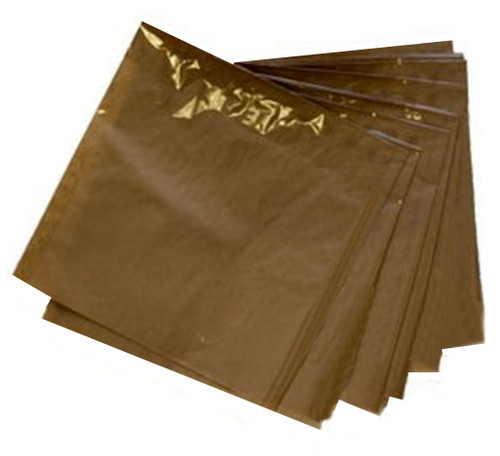 10 x 10" Brown Kraft film fronted paper bags
