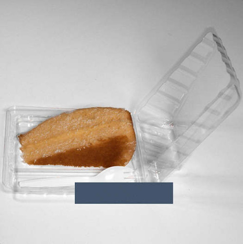 Cake Slice Wedge Container with spork