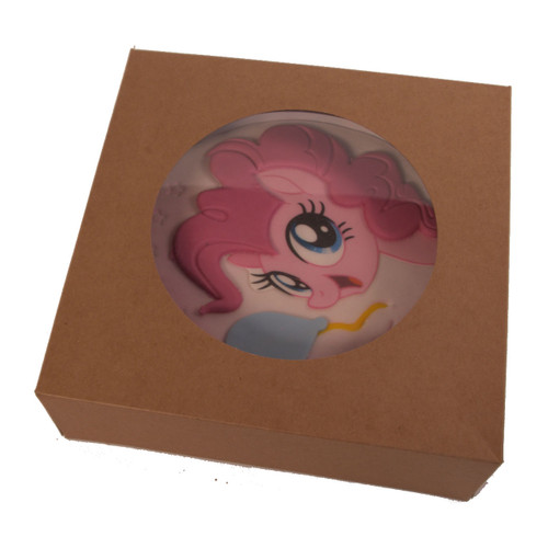 Brown Cardboard Cake box with window 225 x 225 x 75mm
