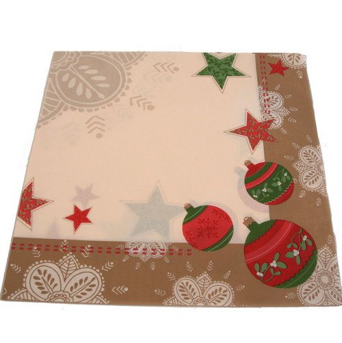 Case x 100 Tork Textile Feel Joyful Christmas Quality Slip covers 80 x 80cm 