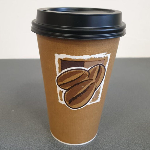 6oz / 45cl Paper Hot Coffee Cups with sip thro Lid 