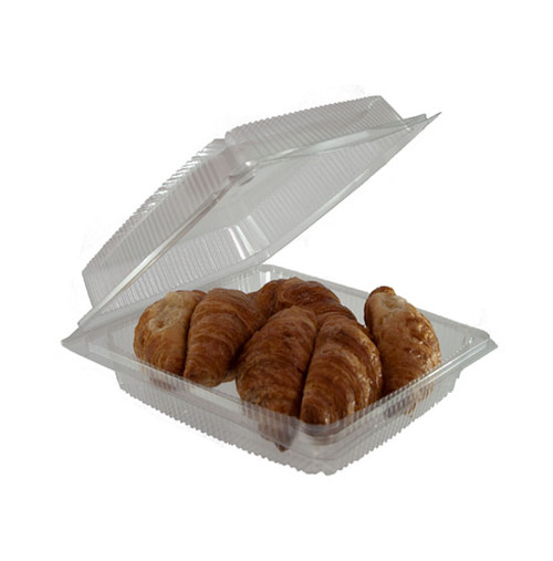 Bakery / Lunch Hinged Clear Container 1500cc ( 200 x 190 x 65mm ) Pack x 50