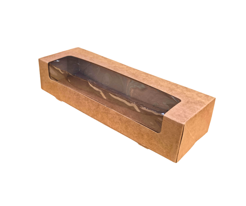 Pack x 25 Cardboard 3 Muffin Kraft Boxes 235 x 80 x 50mm