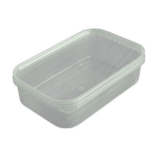 750ml Rectangular Plastic Tamperproof Containers and Lids