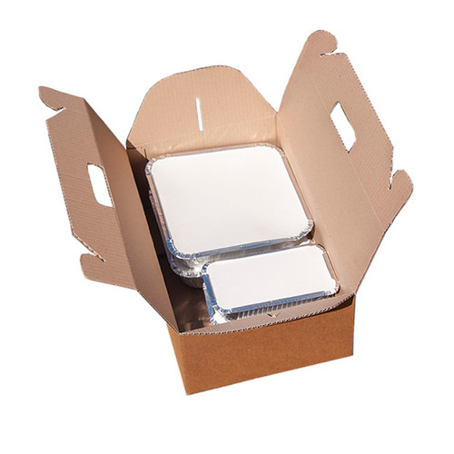Food Carry Delivery Boxes Biodegradable Kraft - Medium