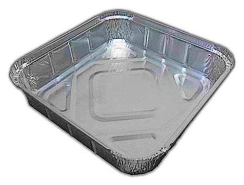 Pack of 50 9"x 9"x 1.5" ( 225 x 225 x 37mm ) Shallow Square Foil Containers