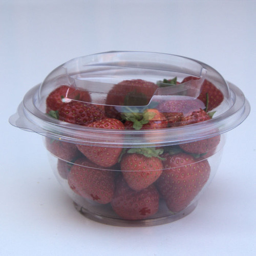 Plastic hinged salad container, Oval Hinged Lid salad Container with spork