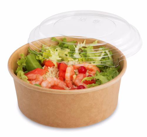 Kraft 750ml Food Tubs with 100% Clear Recyclable Lid