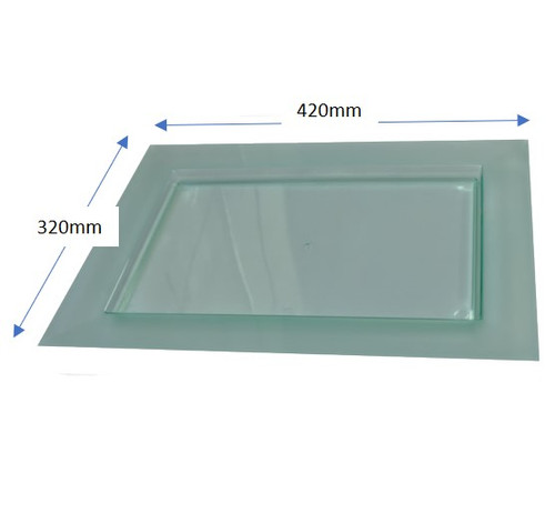 Quality Heavyweight Large Polystyrene  Transparent Platter, Display Tray