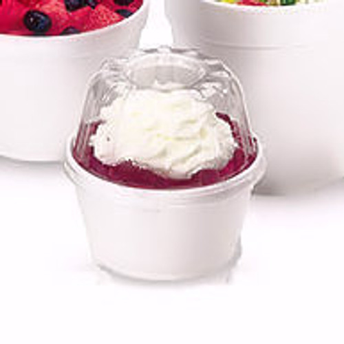 Pack  x  50  6oz Dessert tub and Clear domed lid