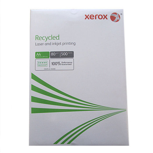 Xerox Recycled 80gsm A4 Paper, 1 Ream (500 Sheets) in White 