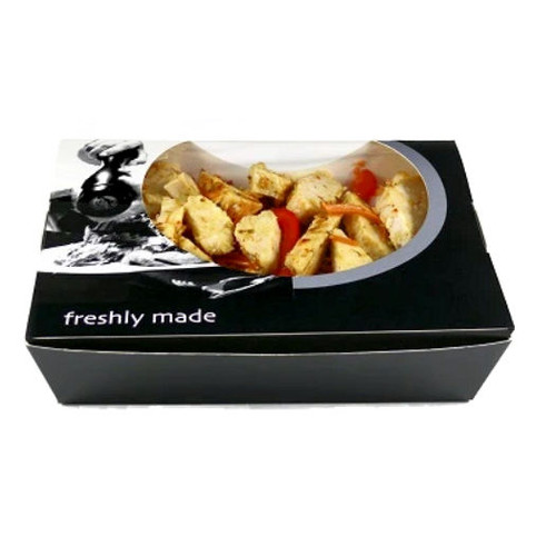 Pack x 50 Large Classique Salad Box with Window 200 x 150 x 40mm