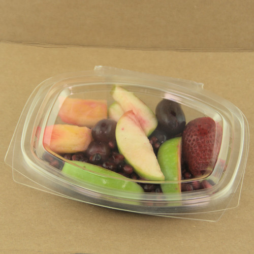 Quality 250ml Salad container with hinged lid 140x110x40mm