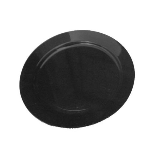 Pack x 12 Remerco Quality Black Re-usable Plastic Side Plates 19cm