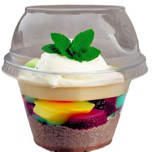 Parfait Cups  12oz Tamper Evident Parfait Cup with Hinged Dome Lid