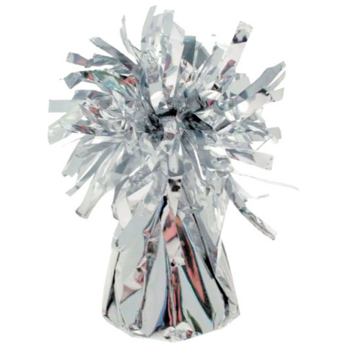 Silver foil Fountain balloon weight for Helium & Latex Balloons ea.